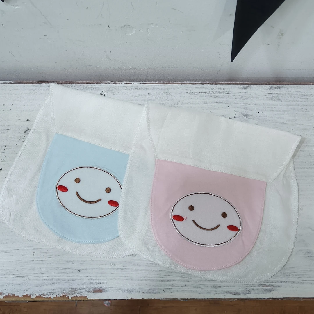 E77/2条/女童纯棉隔汗巾/1-3岁/尺寸26*19