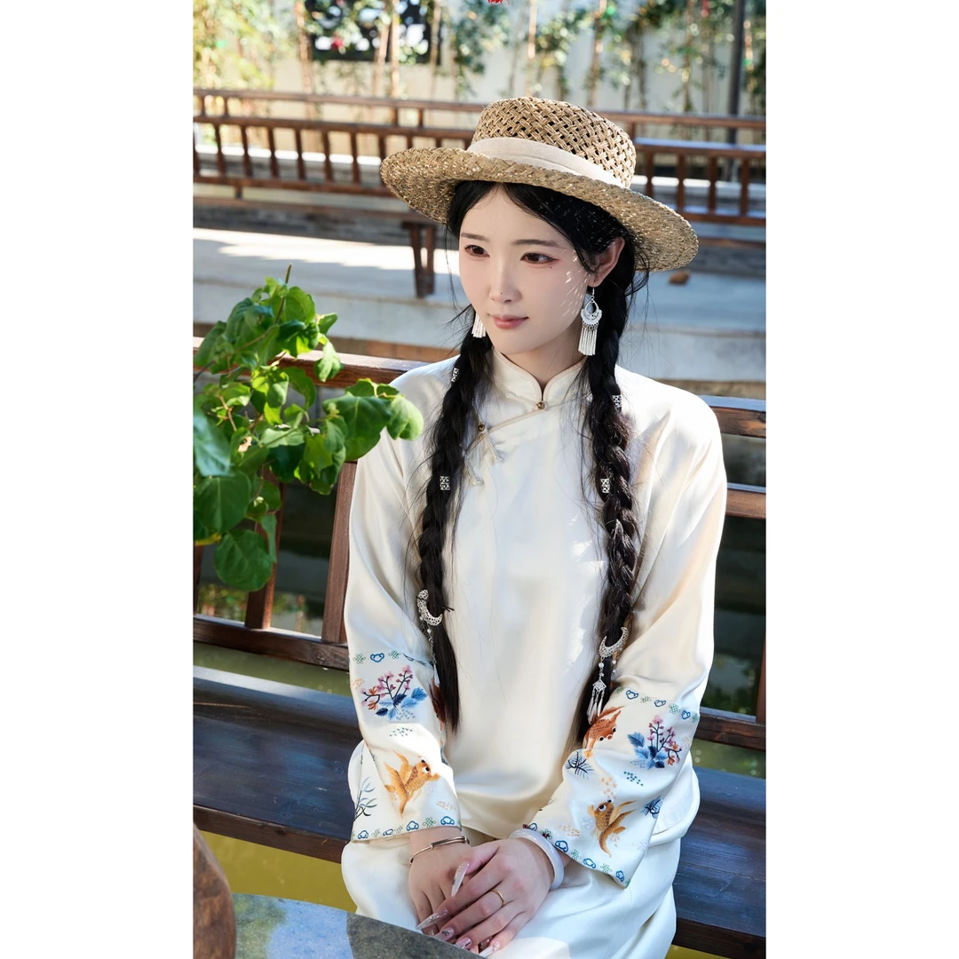 娜家·国风【金玉满堂】秋季姐姐服上衣爆款少女流光琥珀复古老钱风