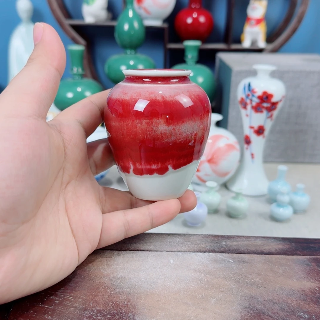 陶瓷手工小花器摆件