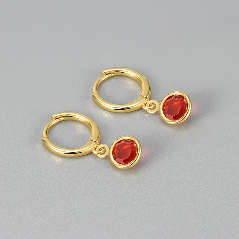 925银耳饰 石榴 耳环耳饰耳扣轻奢百搭耳包饰品耳圈镶嵌耳坠