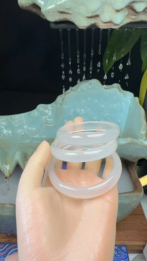 天然玛瑙玉髓高冰白月光（多样性发一）