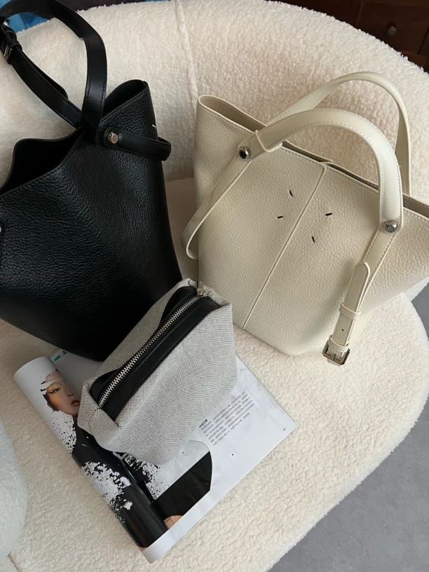 百变马尼拉  托特包单根主袋磁扣水桶包单肩包韩版百搭轻奢单肩