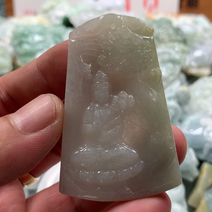 翡翠未镶嵌颈饰保真天然a货翡翠