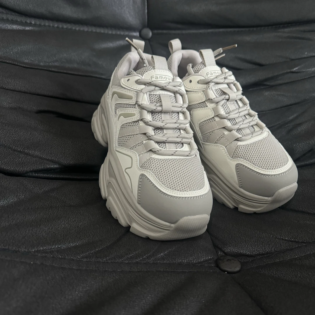 老爹鞋女增高2025新款春秋百搭鞋子轻便软底超轻厚底松糕运动女鞋