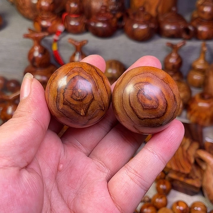 黄花梨/降香黄檀海南黄花梨油梨4.0手球工艺品