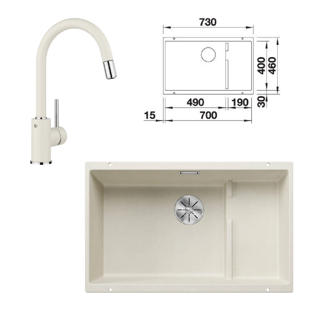 德国铂浪高BLANCO SUBLINE 700-U LEVEL花岗岩水槽台下样品清仓