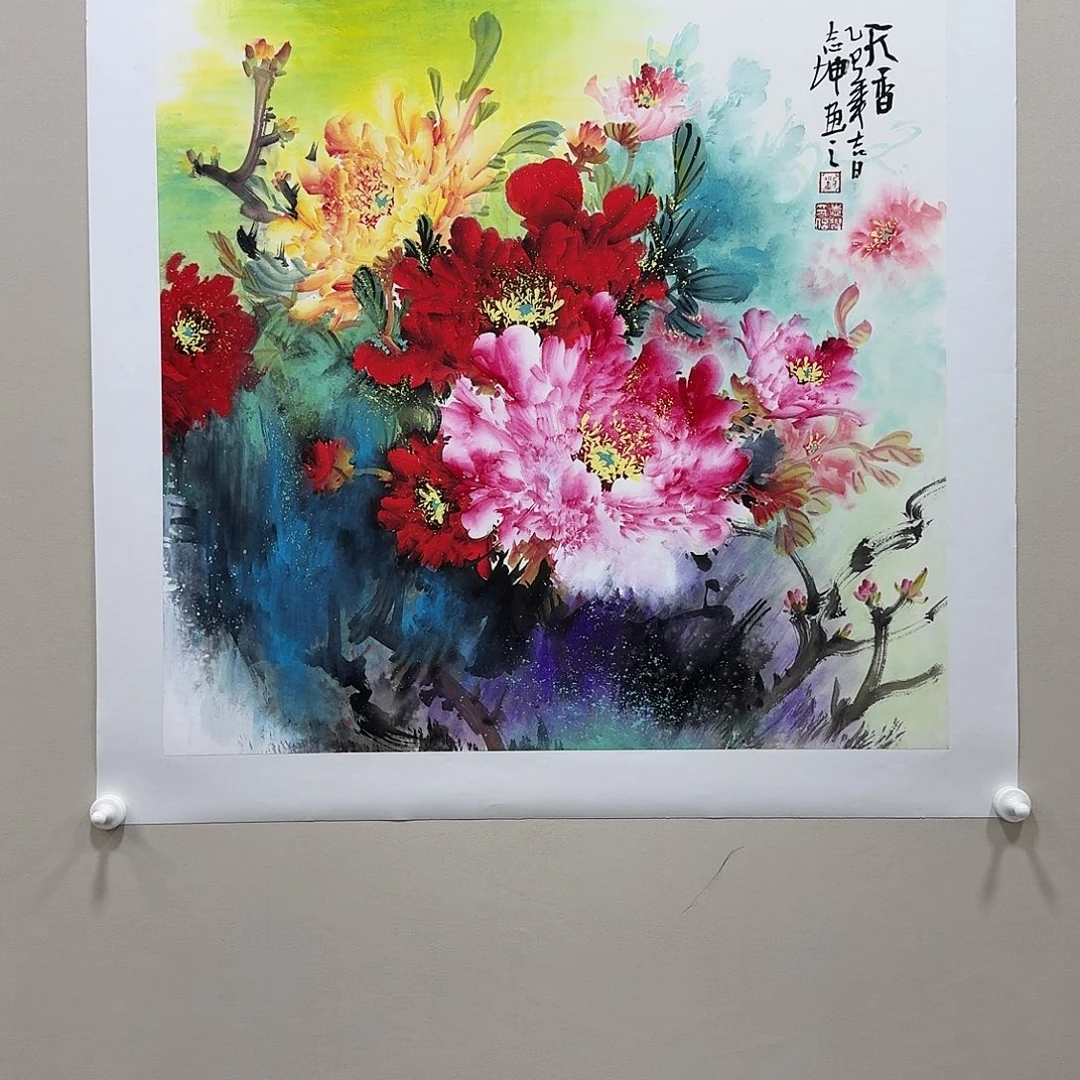 国画刘志坤精品纯手绘4平尺