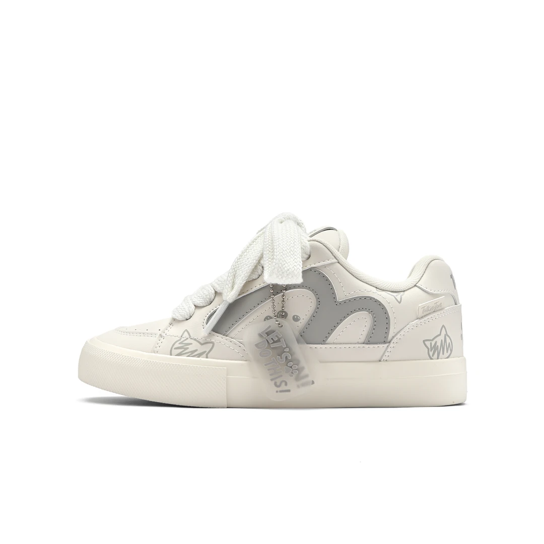 汤姆猫鞋子男鞋板鞋男款2025新款潮流小白鞋低帮厚底运动面包鞋潮