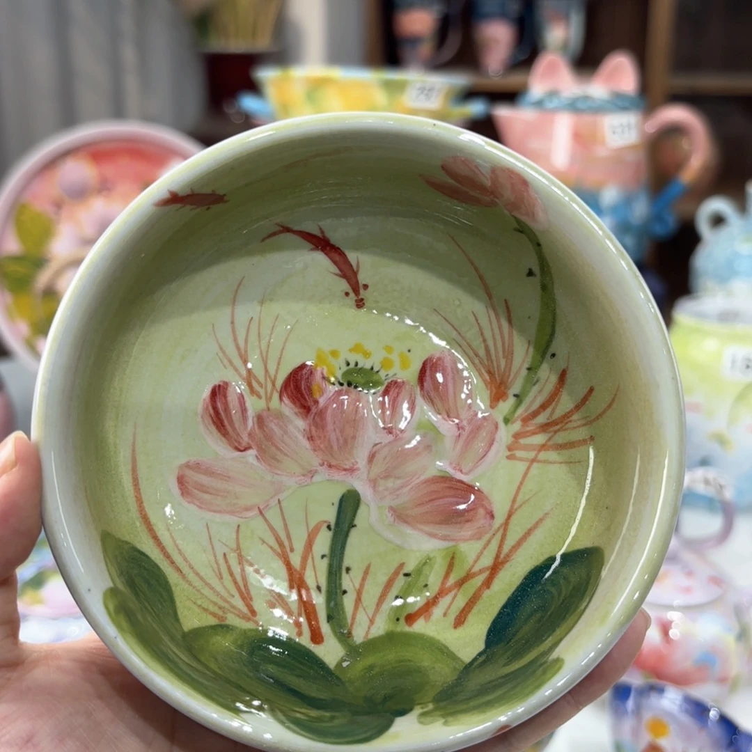 景德镇手绘高温釉下彩陶瓷茶具