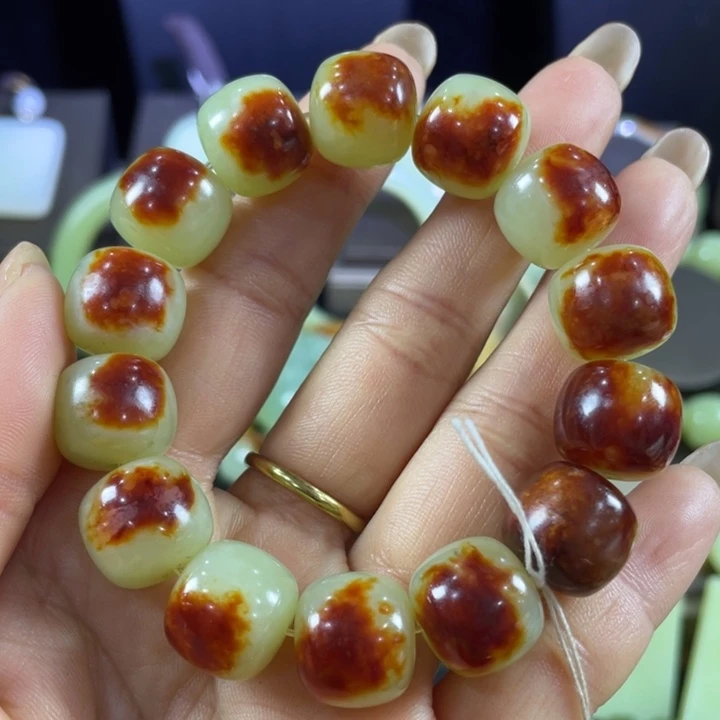 岫岩河磨玉（透闪石质玉）未镶嵌手串