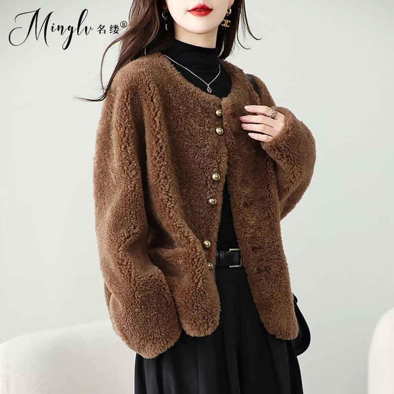 显气质高级感修身显瘦外套女2025新款美拉德时尚毛呢大衣冬