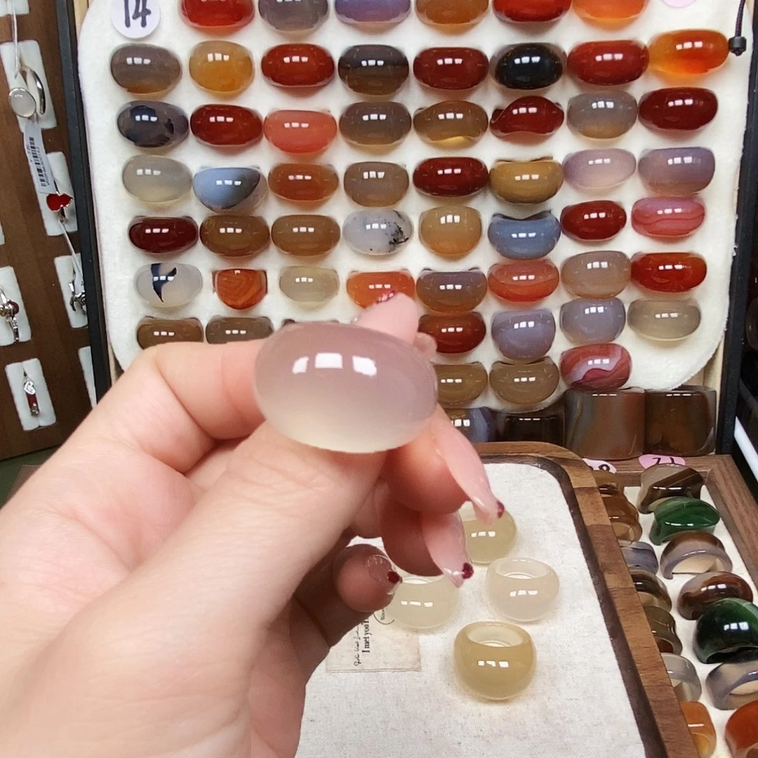 ****࿐玛瑙/玉髓合金戒指