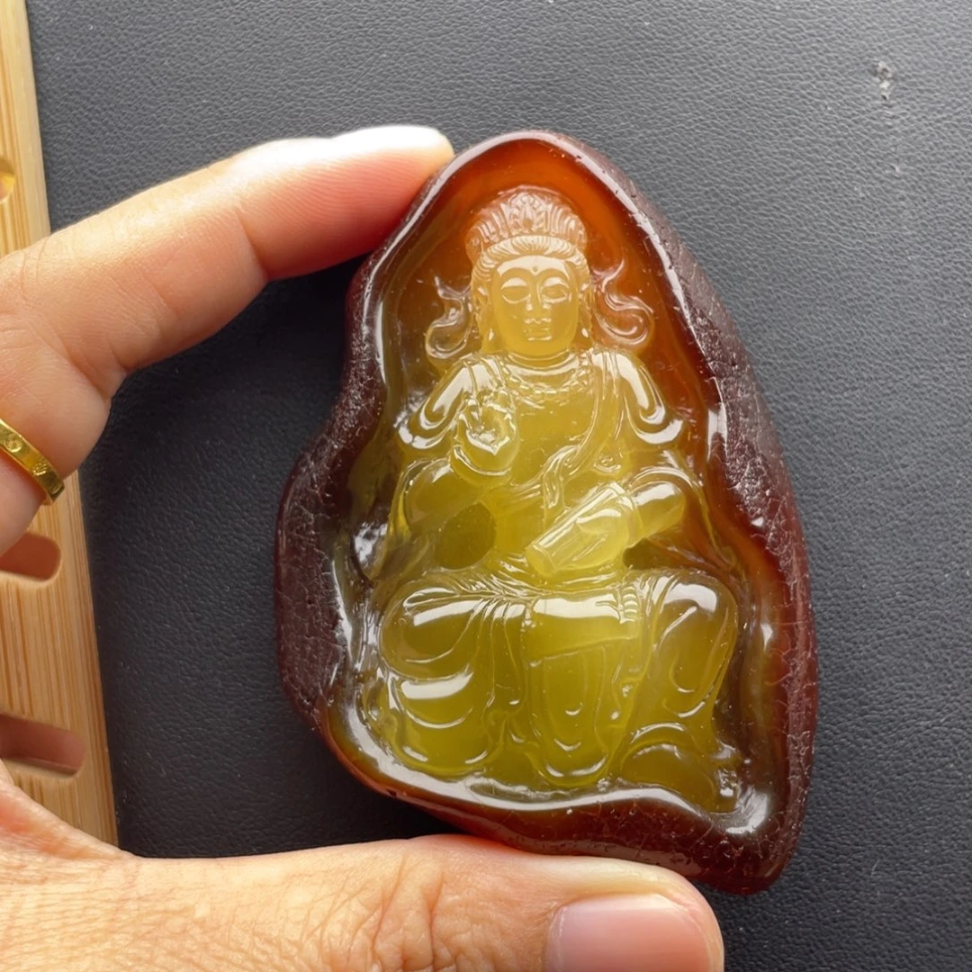 琥珀未镶嵌颈饰天然琥珀蜜蜡