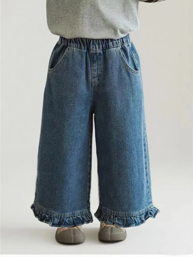 现货Q302女童秋季牛仔裤长裤