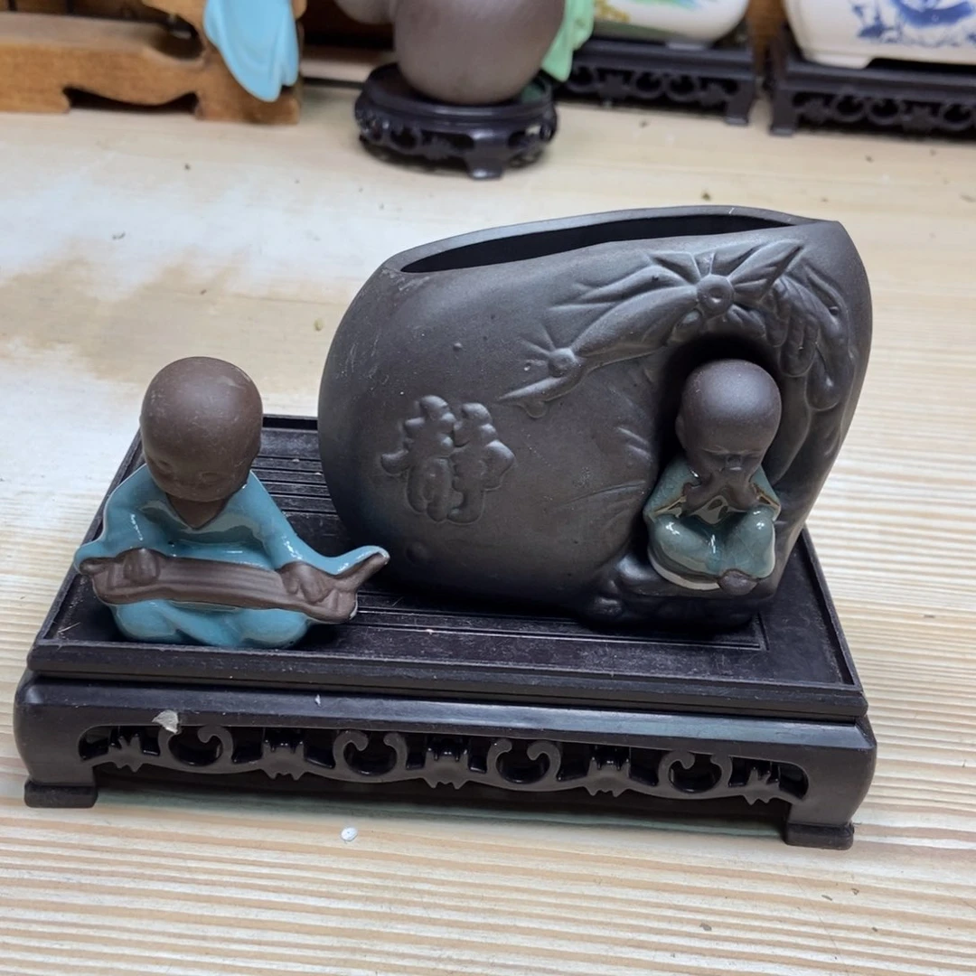 瓷片陶瓷花盆陶瓷艺术