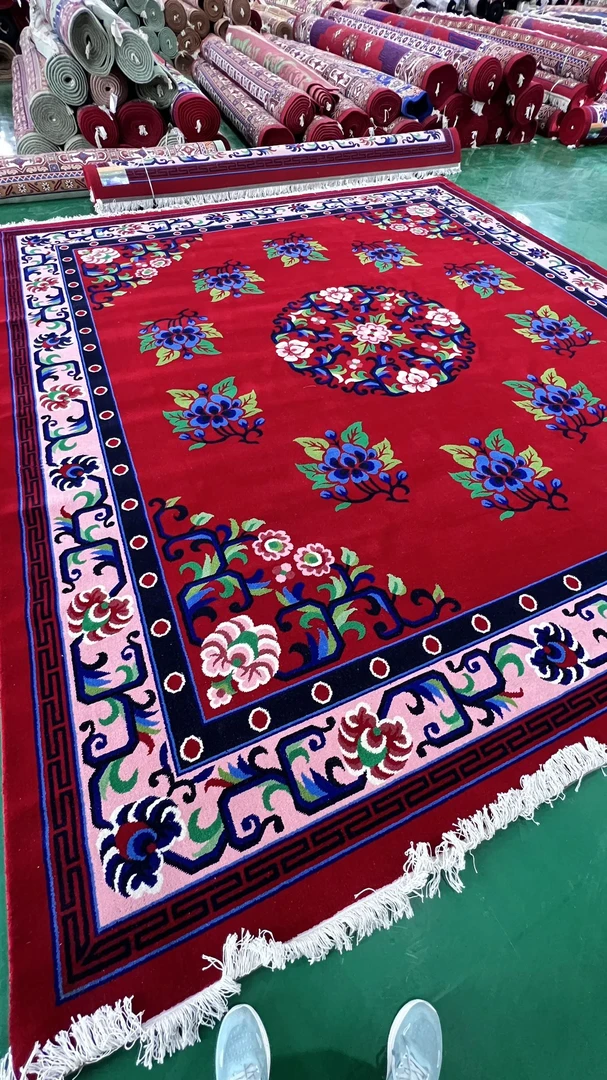 [本店爆款]和田之美和田之花纯羊毛新疆民族风地毯100%纯羊毛地毯