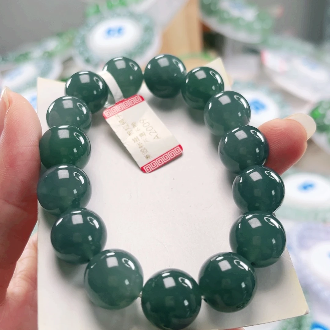 翡翠未镶嵌手链手串14