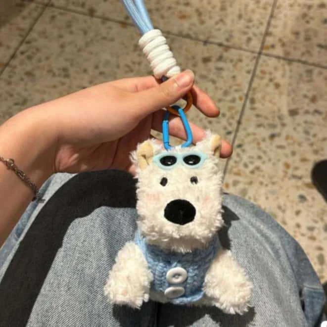 【浩哥好物】西高地挂件潦草小狗钥匙扣创意玩偶包挂狗狗吊饰小礼物