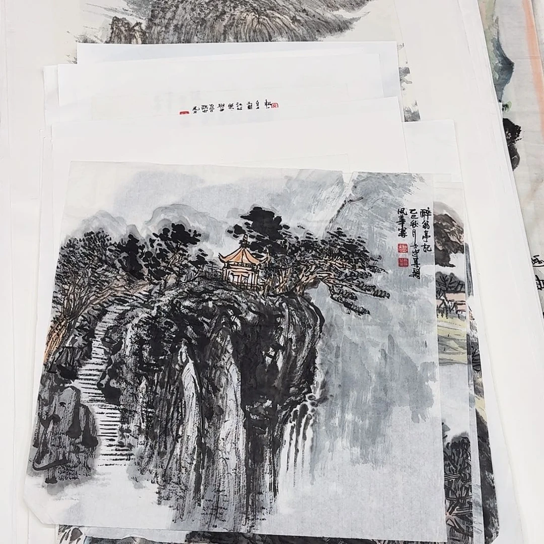 国画50斗方手绘作品