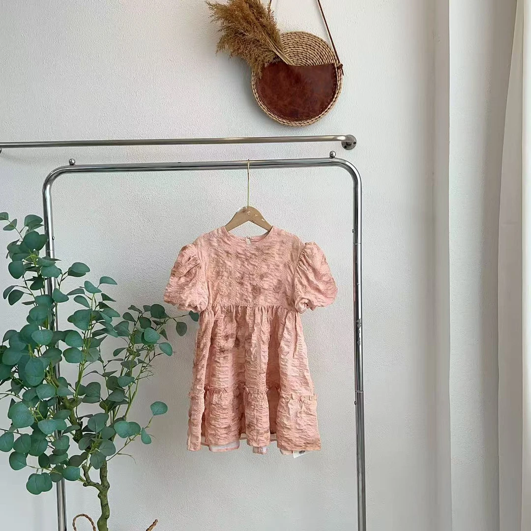 5278锁桔色连衣裙