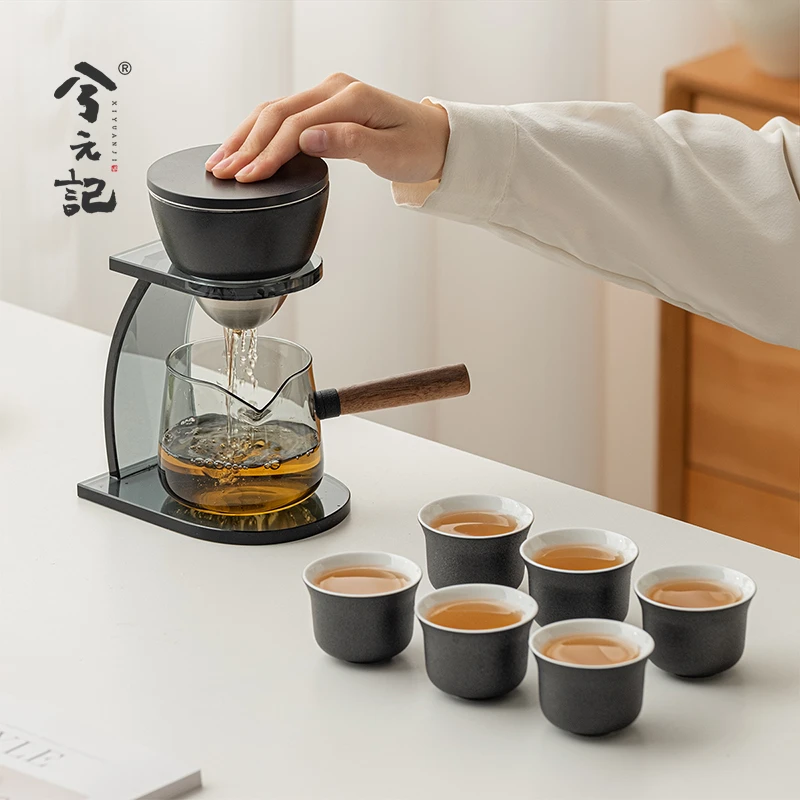 兮元记2025新款自动功夫茶具套装轻奢高档家用懒人泡茶茶壶礼盒装