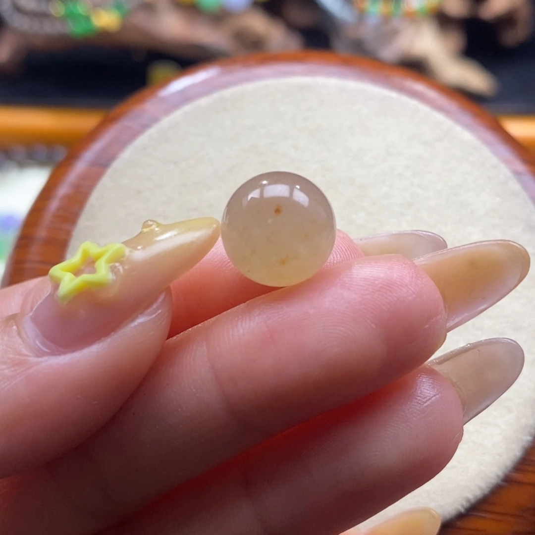 翡翠未镶嵌颈饰翡翠西柚色系珠12.3mm