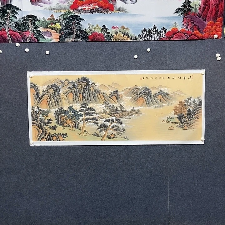 国画小六尺仿古山水一幅