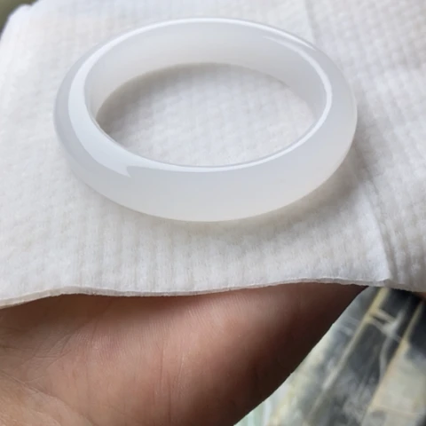 谷***子未镶嵌手镯石英质玉（金丝玉）加工定制