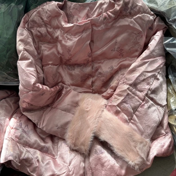 6912#《貂毛羽绒》红人上新百搭宽松复古中式网红羽绒外套