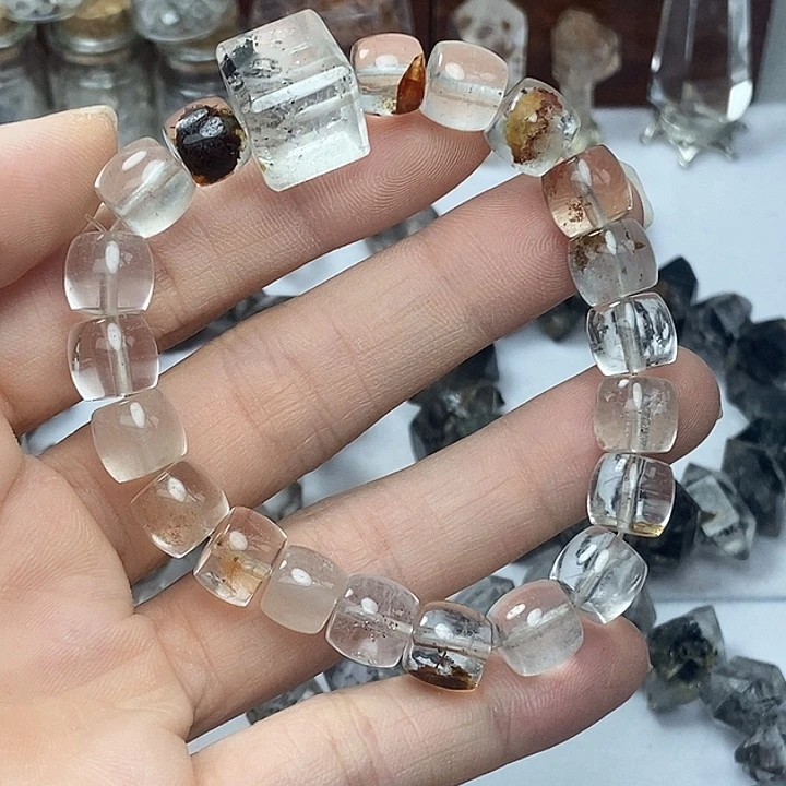 未镶嵌手链水晶红胶花