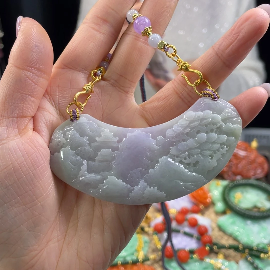 翡翠颈饰未镶嵌代编织