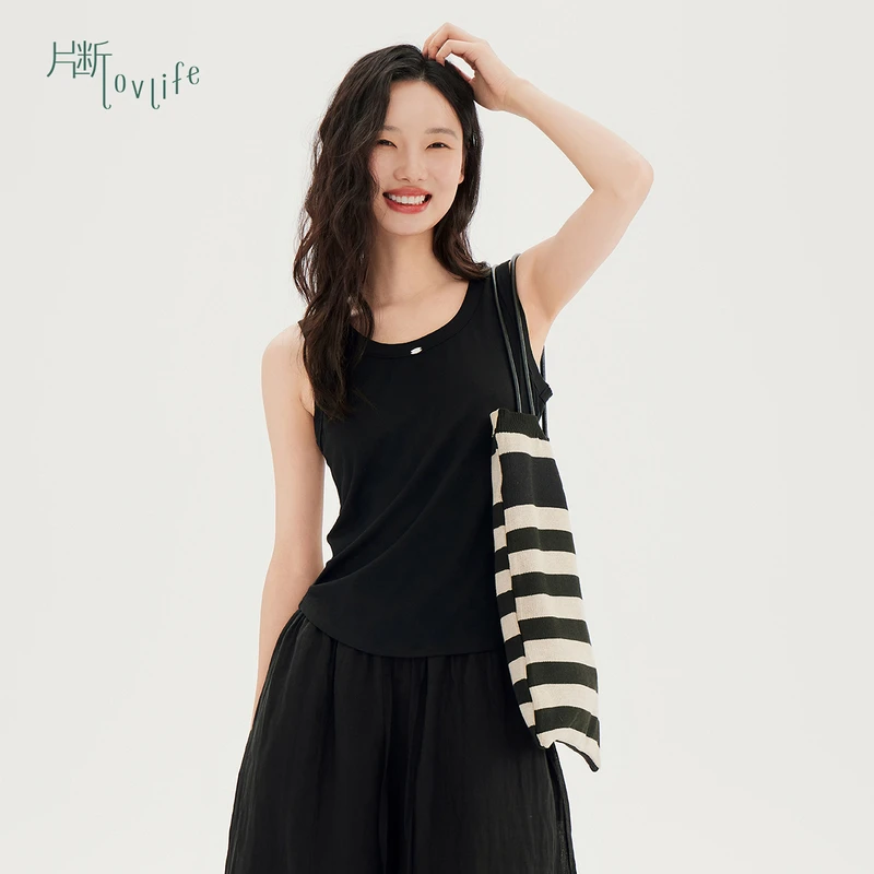 片断新款短款背心D4A325456T04