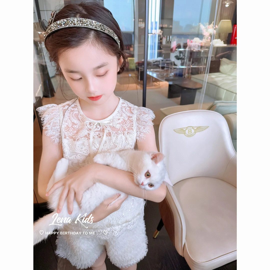 Lenakids【现货】【千金穿搭·超重工满绣蕾丝·高定女宝套装】25052601