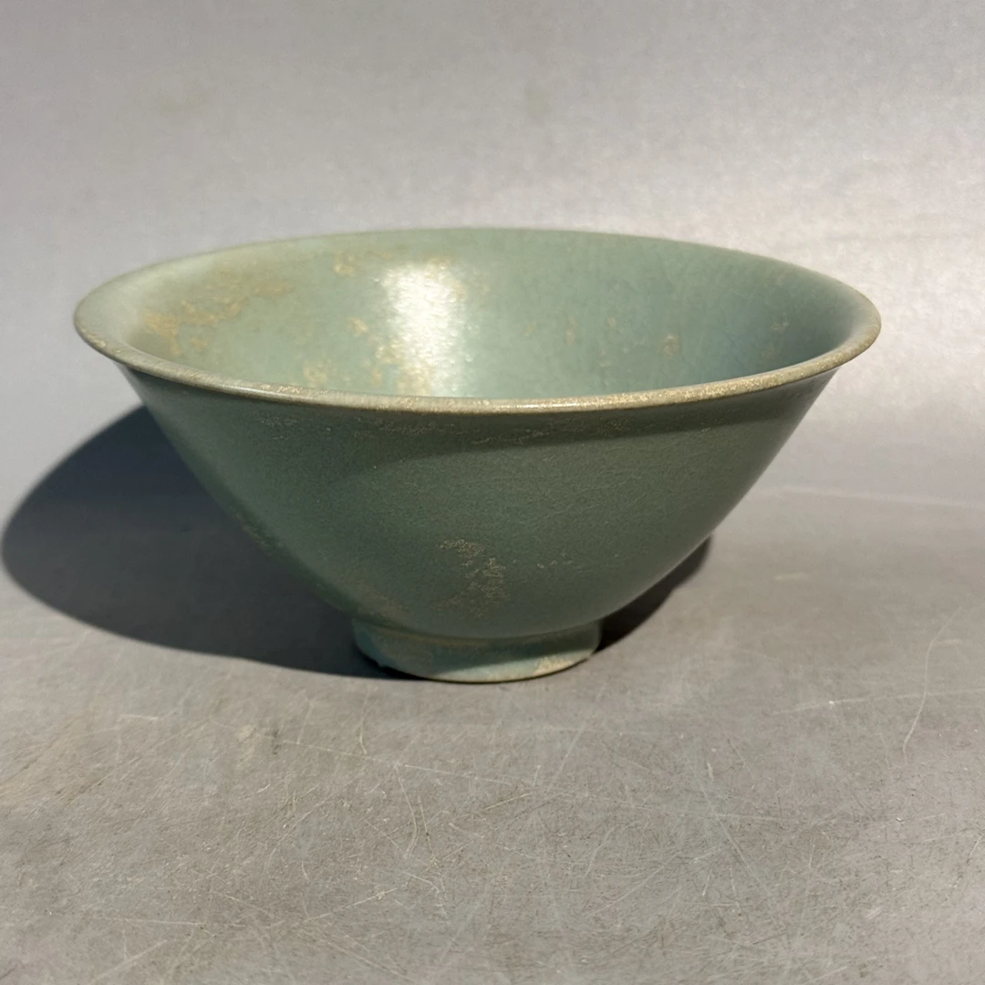 汝窑斗笠小碗，口直径11cm，高4.8cm，老汝瓷，旧藏，喜欢的来