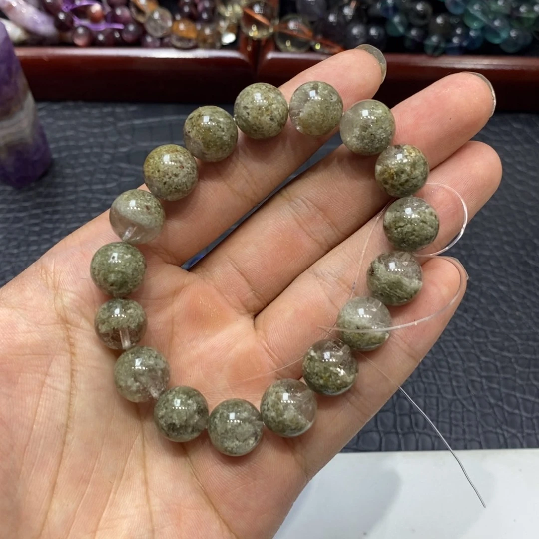 未镶嵌手链水晶绿幽灵12mm