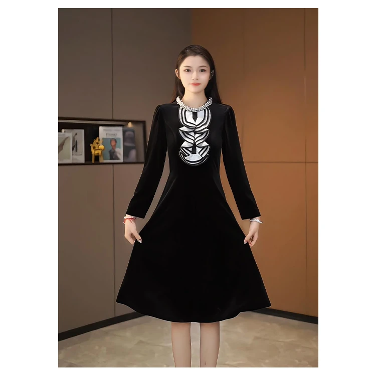 2025春季上新高端大码显瘦连衣裙 6458 气质时尚百搭女装连衣裙