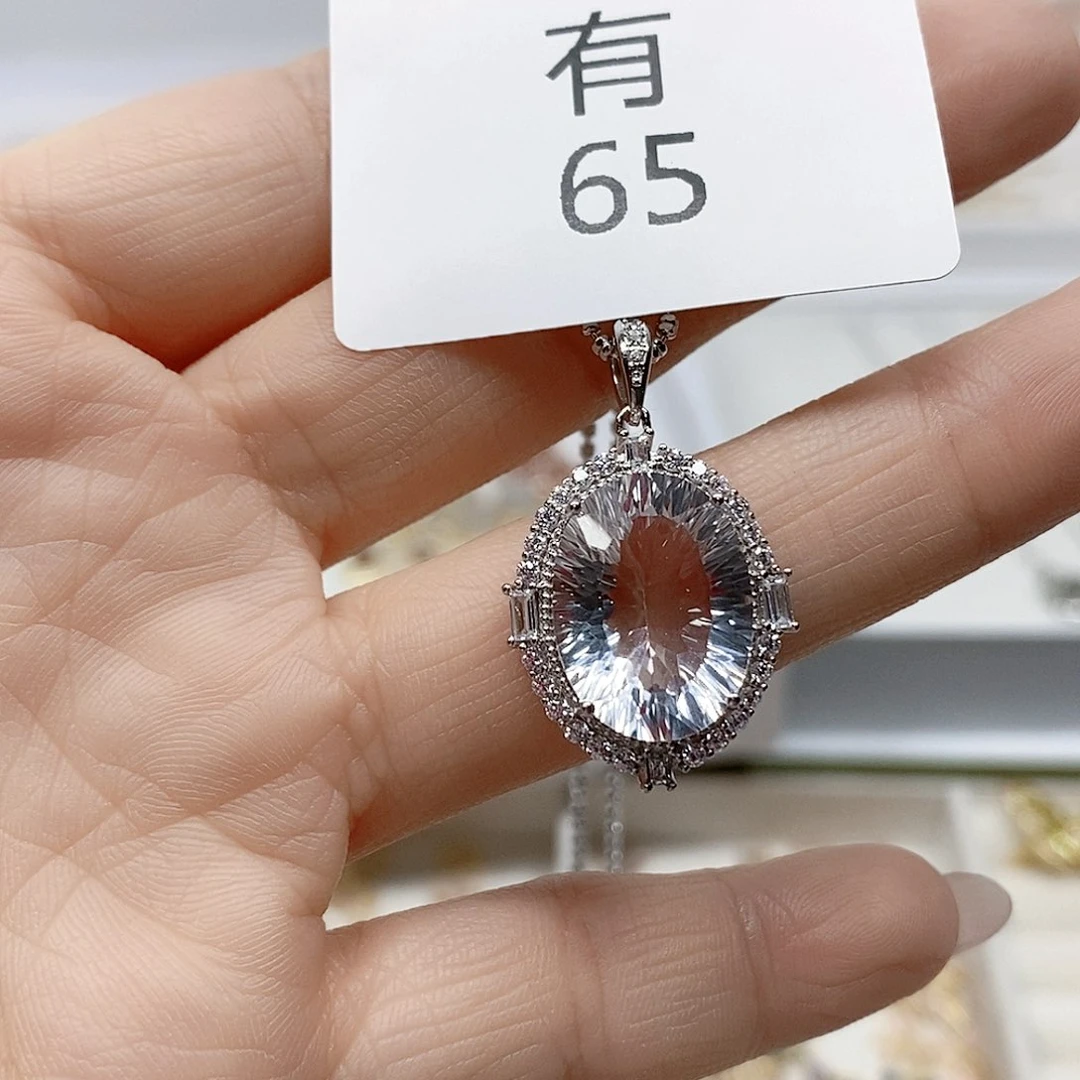 银S925镶嵌颈饰水晶有65