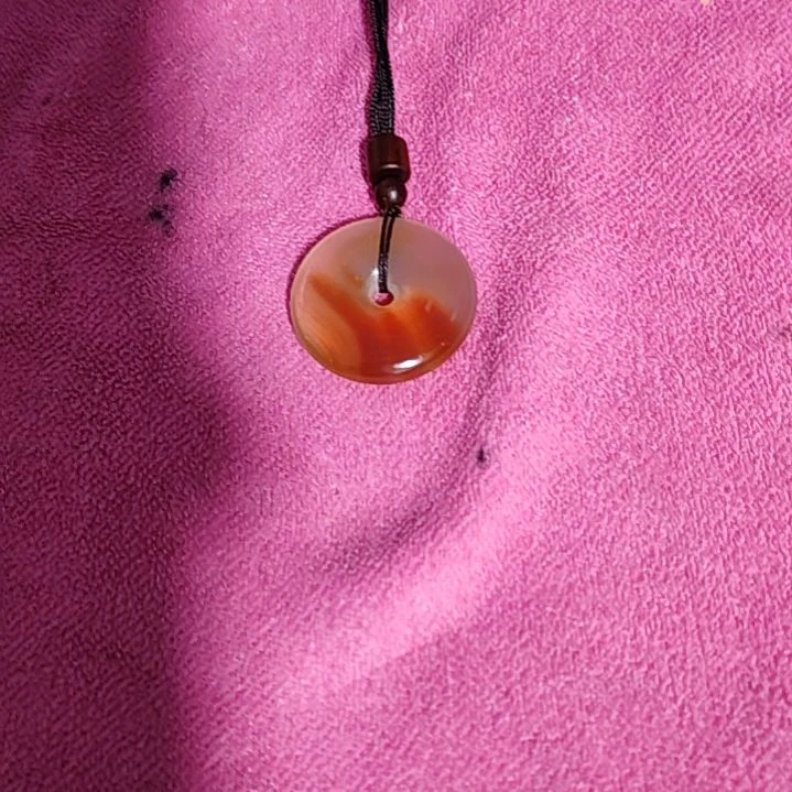 玛瑙/玉髓吊坠(不含链)未镶嵌渔*1玛瑙玉石吊坠平安扣