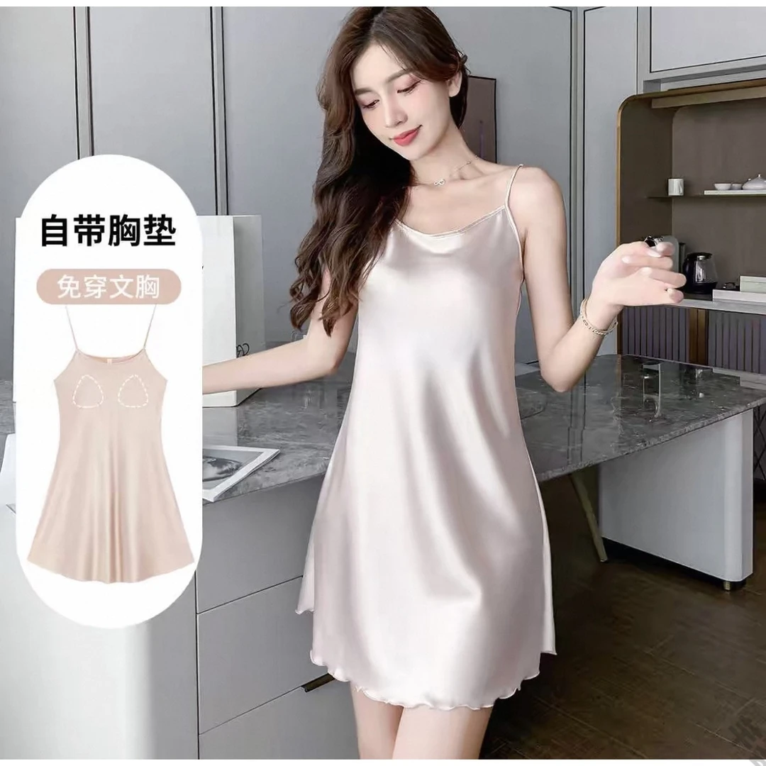 后妈裙防静电风薄款短裙性感睡裙夏季家居