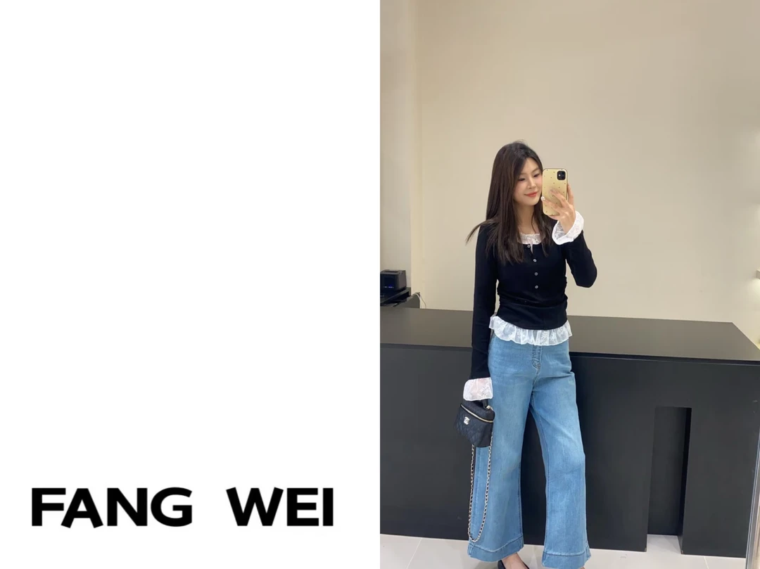 FW2025春假两件拼蕾丝小衫