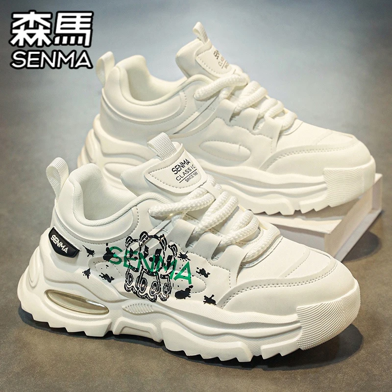 SENMA/森马男鞋冬季老爹鞋国潮时尚百搭厚㡳休闲舒适运动小白鞋男