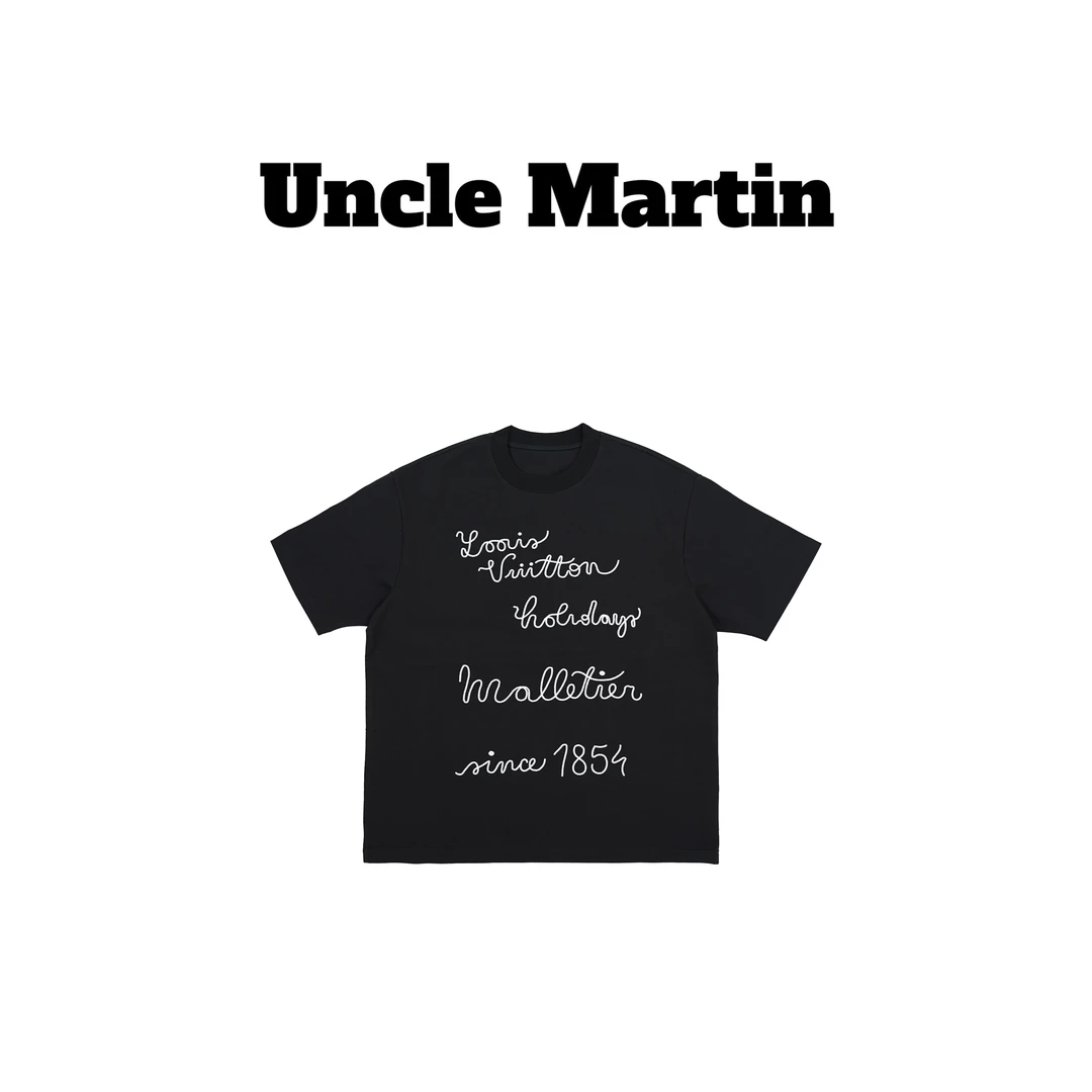马丁叔叔 新款上新纯棉印花设计感潮流T恤
