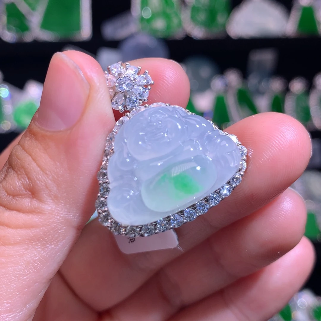 【闪购商品】颈饰银S925镶嵌翡翠天然翡翠