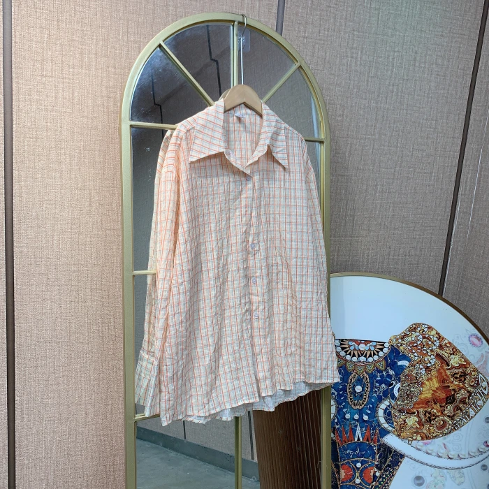 BM289孕妇格子衬衣100-150