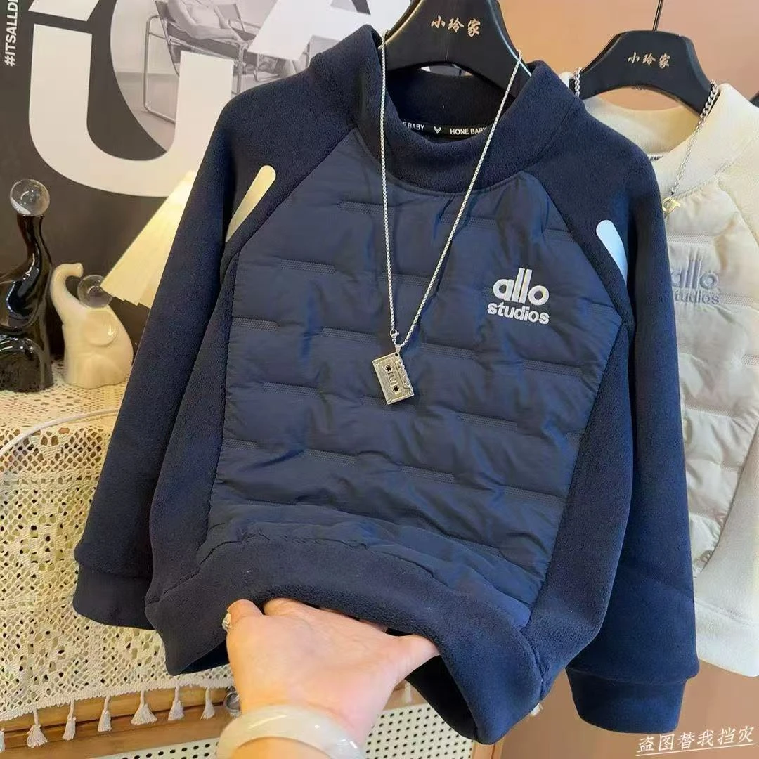秋冬新款校服神器拼接洋气百搭保暖外套6430