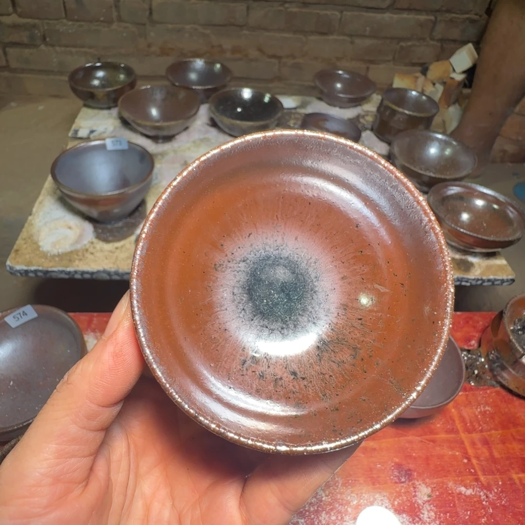 柴烧建盏茶盏茶杯581