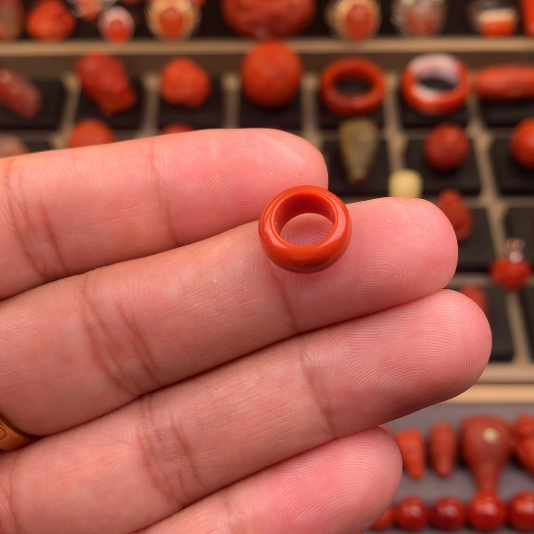 南红玛瑙未镶嵌跑环7+