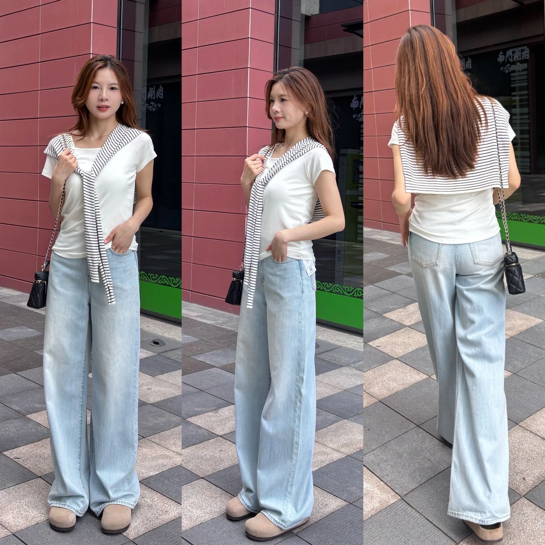 1026 汉麻直筒拖地裤