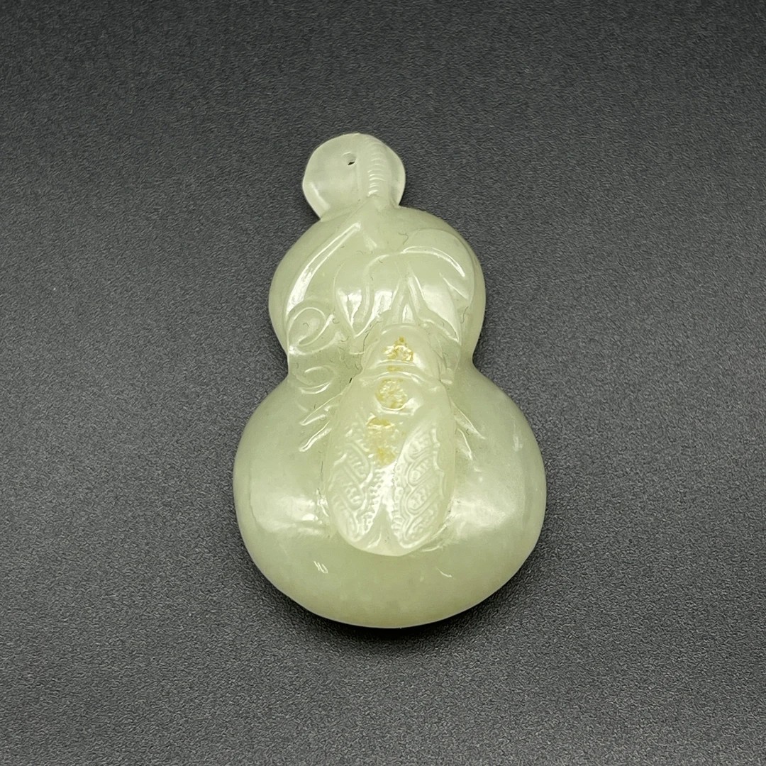《清代》和田玉葫芦伏蝉  山东文物商店泰运 ZZXCCH505262