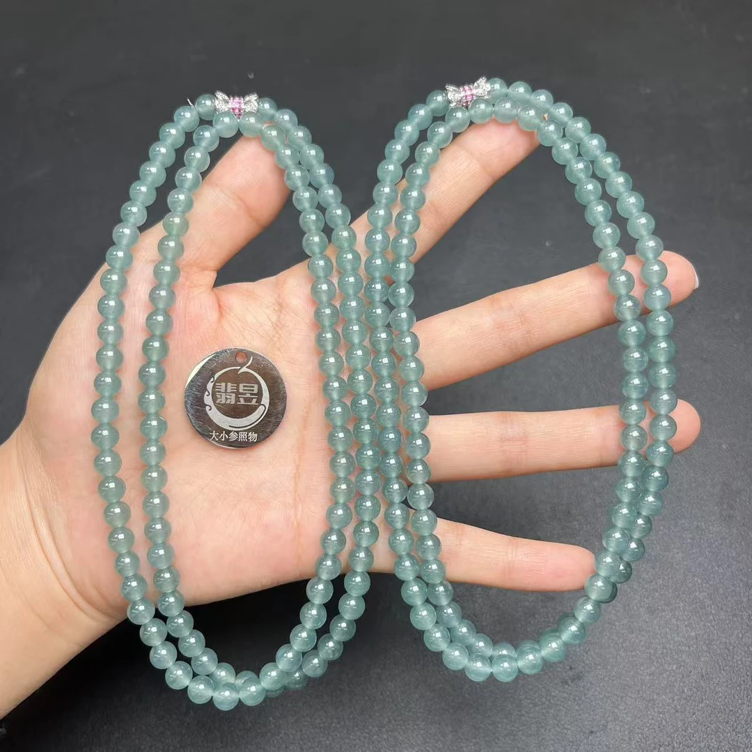 翡昱-N8-15895-天然A货翡翠珠链/约6+/约108颗/-多样性发其一C